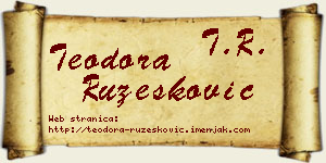 Teodora Ružesković vizit kartica